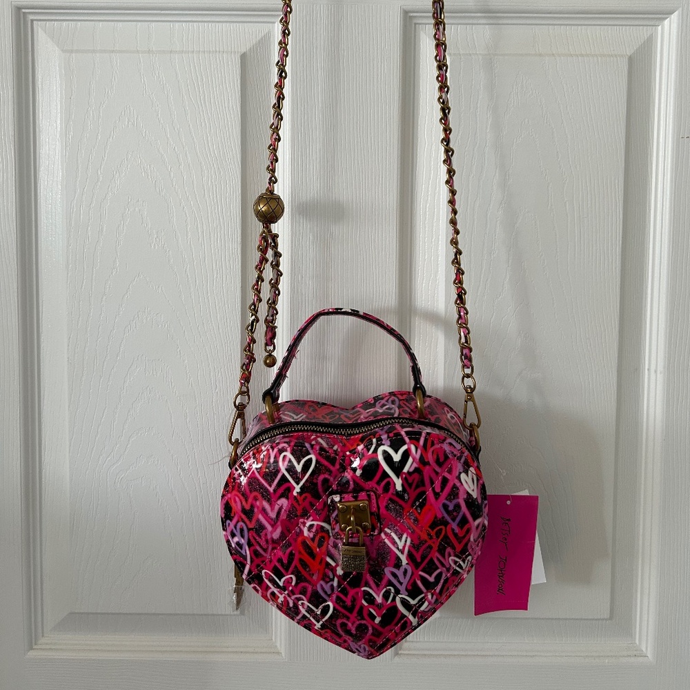 Betsey Johnson Heart Graffiti Bag